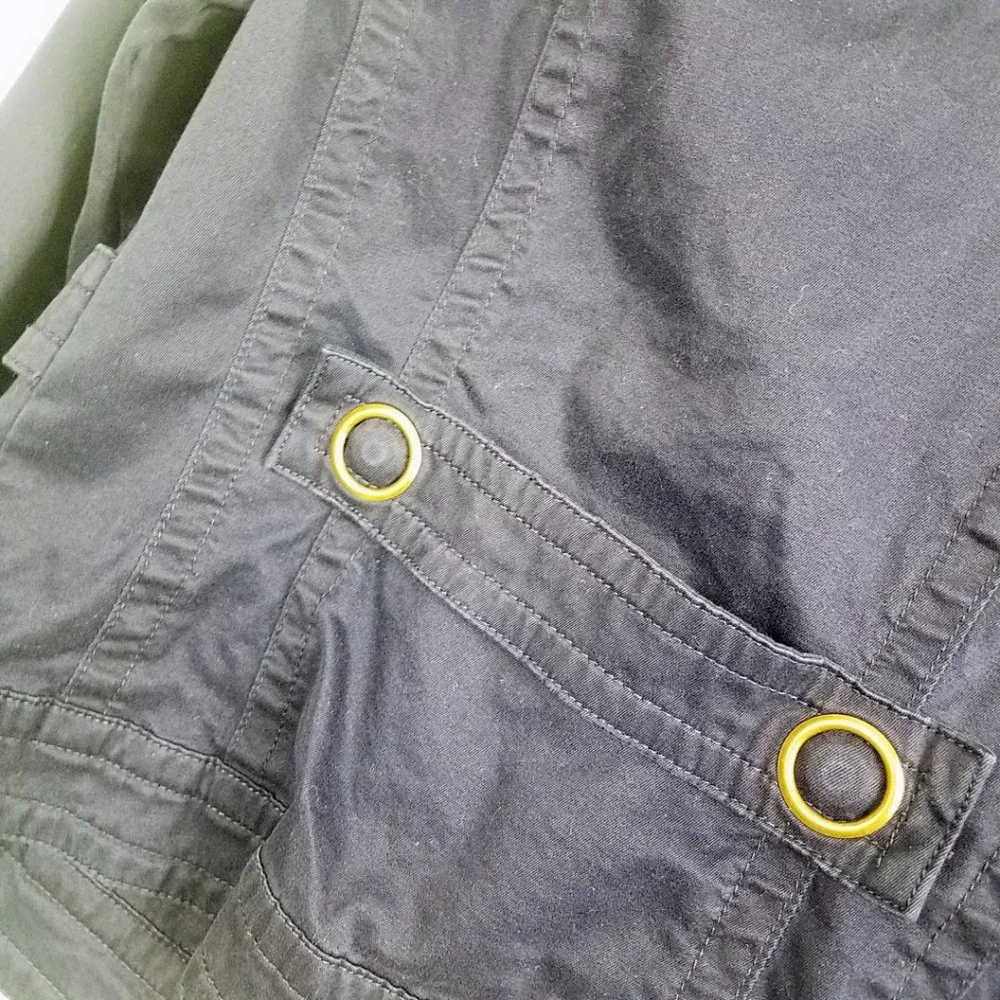 Live A Little L.A.L. Navy Blue Brass Women's Coat Street Moto Jacket - Picture 6 of 8